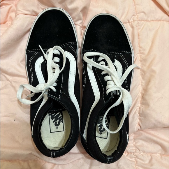 Vans Shoes - Vans Black and White Sneakers! Worn once for an event!